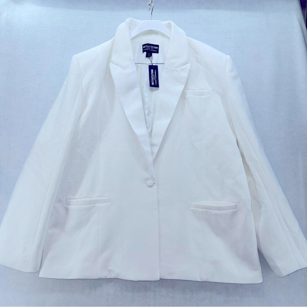 Brooks Brothers Women's White Single-Button Blazer